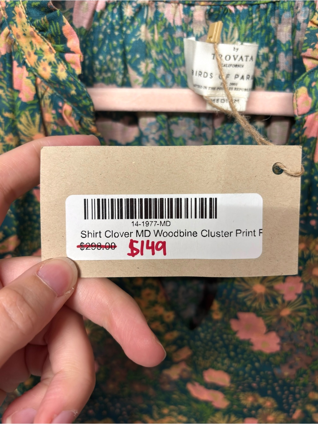 Nwt | Trovata Birds Of Paradis | Clover Flutter Sleeve Blouse — image 4 of 4